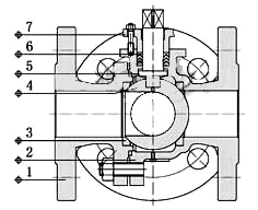 电动调理球阀结构示意图